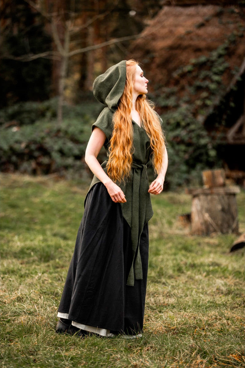 Túnica medieval verde de arquero modelo Aldón, unisex