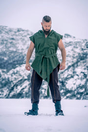 Túnica medieval verde de arquero modelo Aldón, unisex