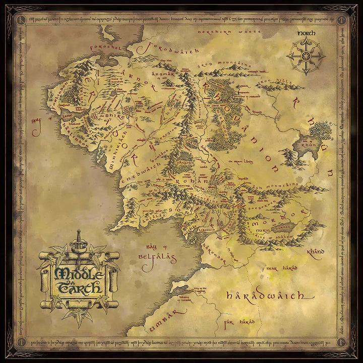 Puzzle Mapa de la Tierra Media del Señor de los Anillos