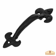 Tirador de puerta medieval flor de lis (17x4,7 cm.)