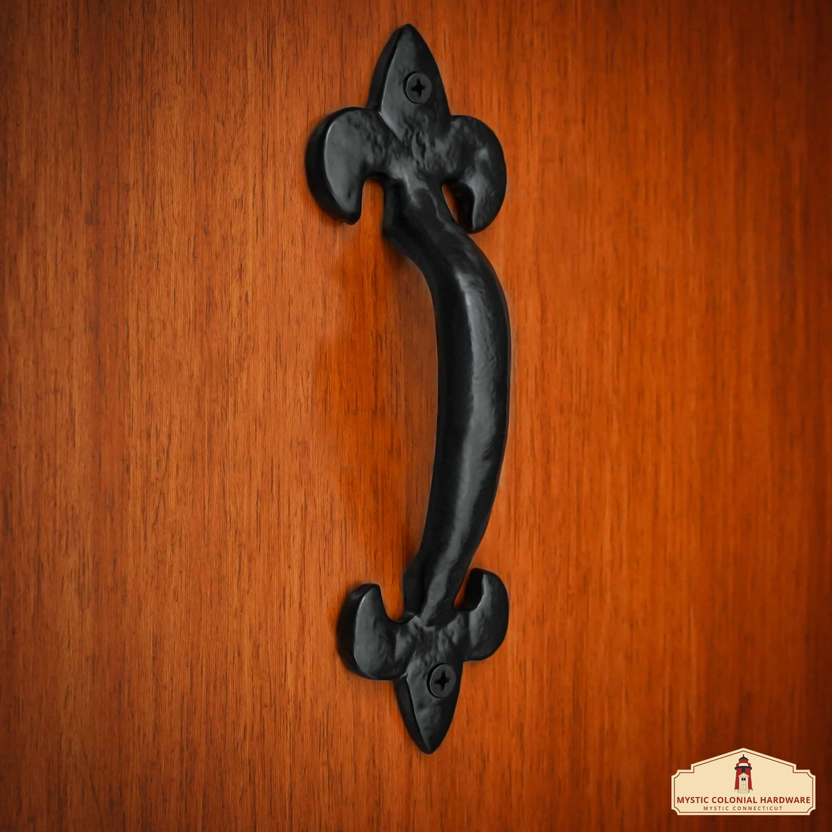 Tirador de puerta medieval flor de lis (17x4,7 cm.)