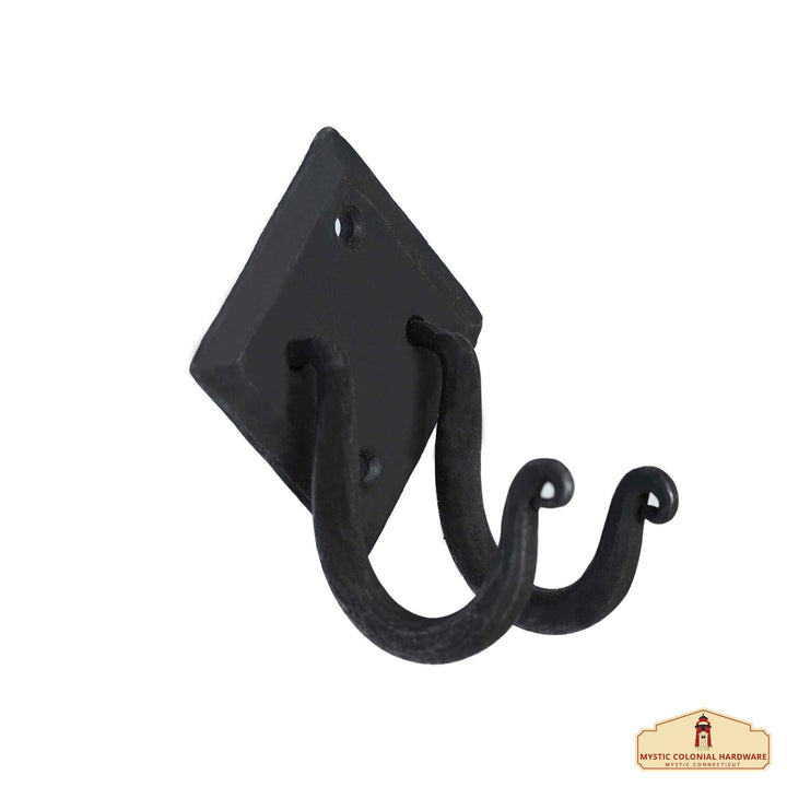 Soporte doble espiral en forja para colgar