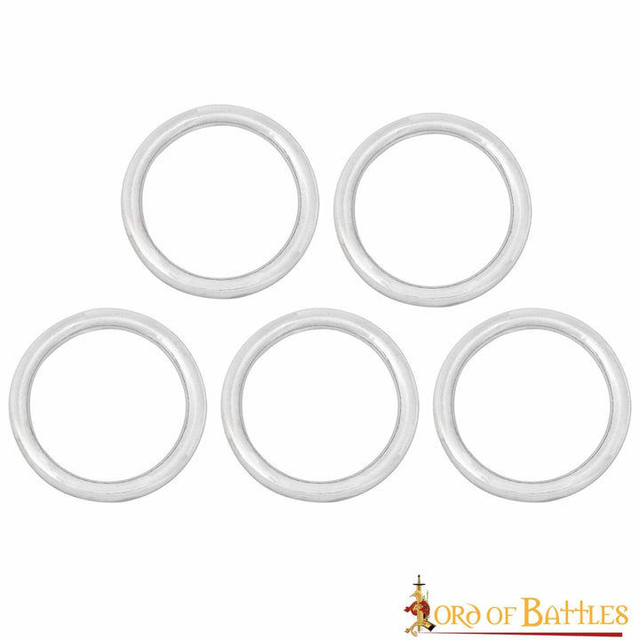 Pack 5 anillos de acero niquelado para cinturones (2,54 cm)
