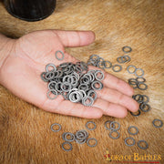 Anillos planos sólidos de acero pulido, 9 mm
