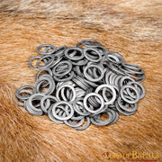Anillos planos sólidos de acero pulido, 9 mm