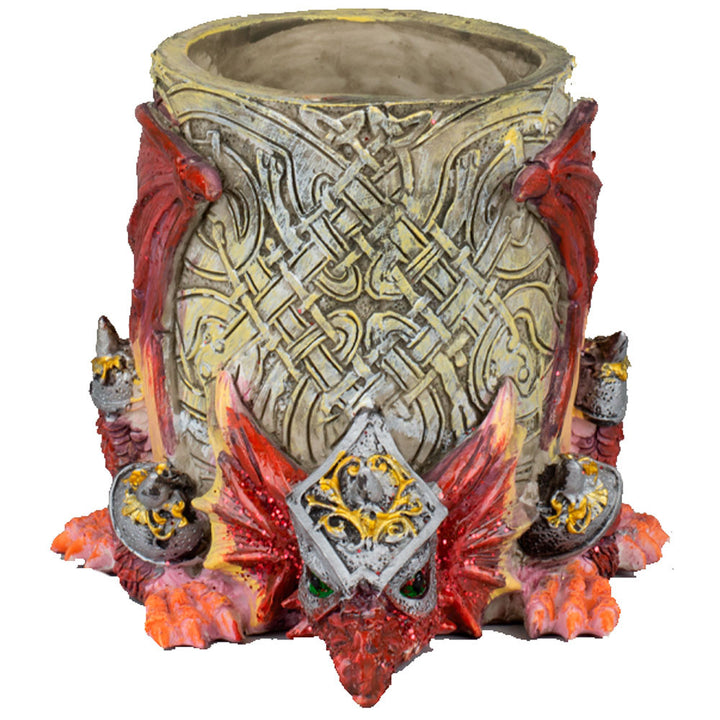 Porta lápices medieval Dragón Rojo