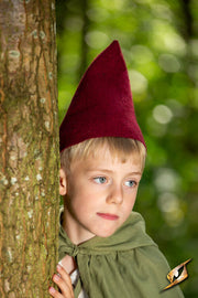 Gorro de Gnomo fantasía, lana roja