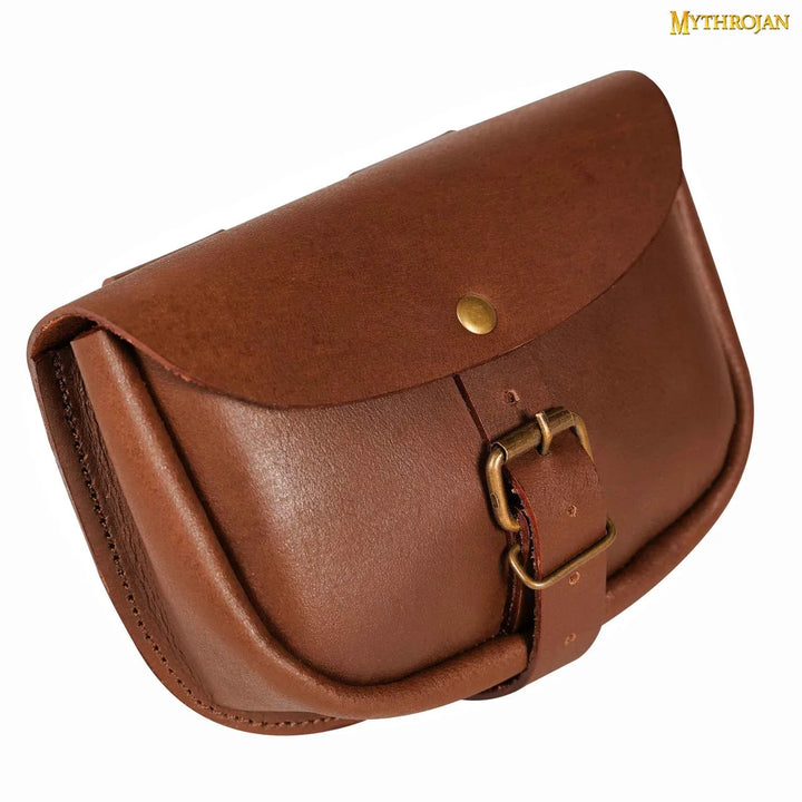 Bolso medieval sencillo cuero marrón