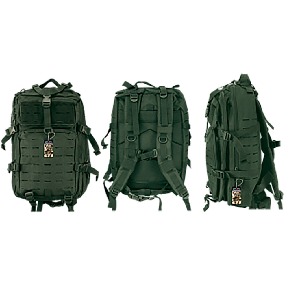 Mochila táctica Barbaric laser cut 38L, verde