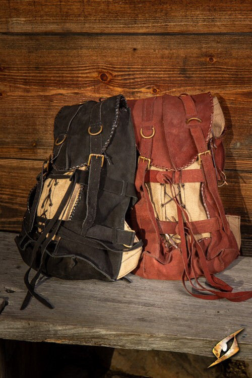 Mochila medieval del Aventurero, gamuza