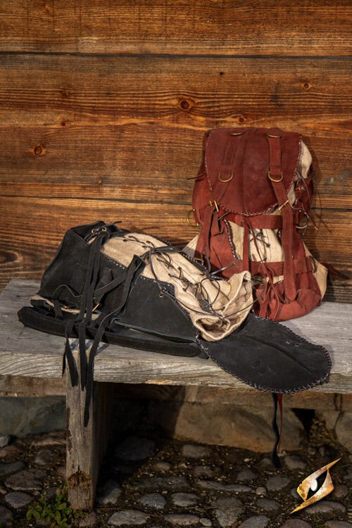 Mochila medieval del Aventurero, gamuza