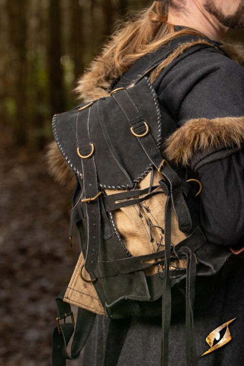 Mochila medieval del Aventurero, gamuza