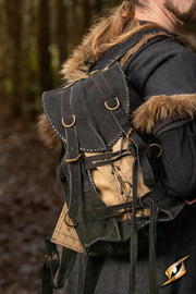 Mochila medieval del Aventurero, gamuza