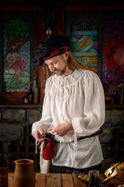 Camisa medieval modelo Crinkle, color blanco