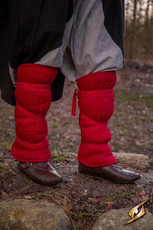 Grebas medievales acolchadas, rojo
