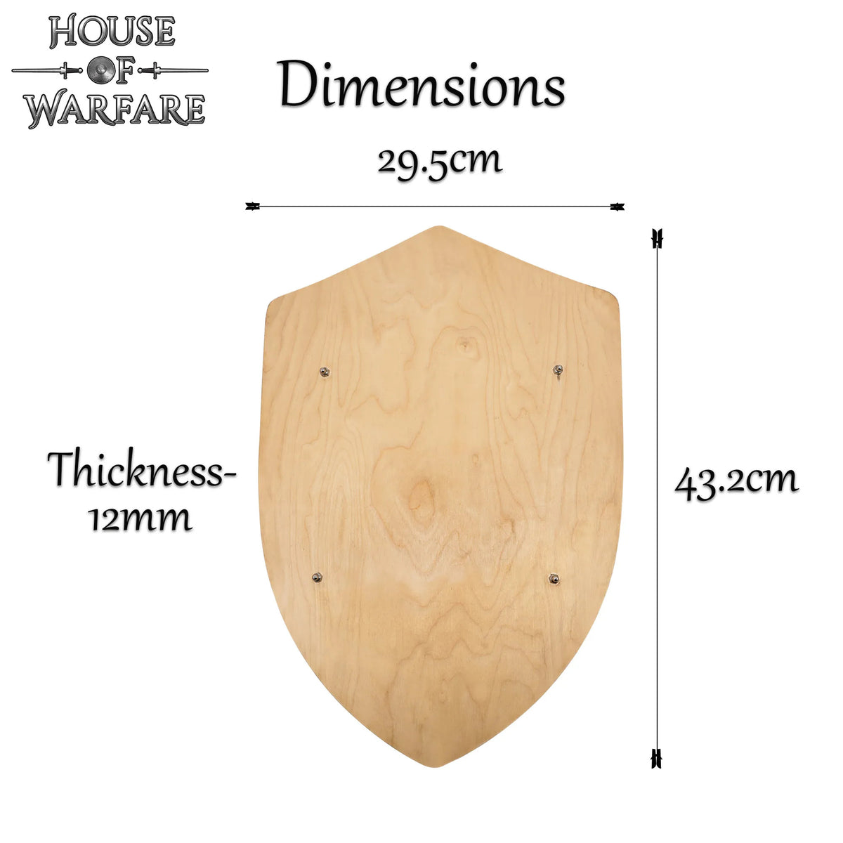 Escudo medieval en madera, customizable