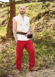 Pantalones medieval básicos modelo Hagen, rojo