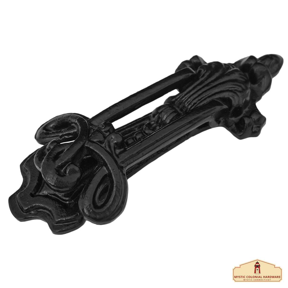 Aldaba gótica medieval de hierro hecha a mano ( 20,3 cm.)