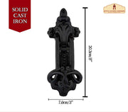 Aldaba gótica medieval de hierro hecha a mano ( 20,3 cm.)