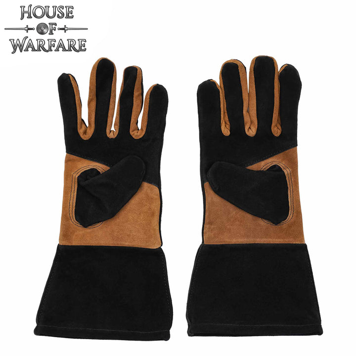 Guantes medievales piel de ante, varias tallas