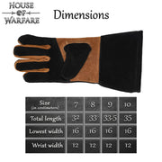 Guantes medievales piel de ante, varias tallas