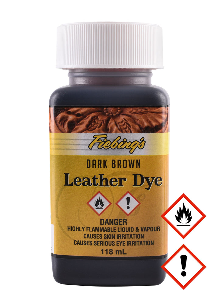 Bote de tinte marrón oscuro para cuero (118 ml.)