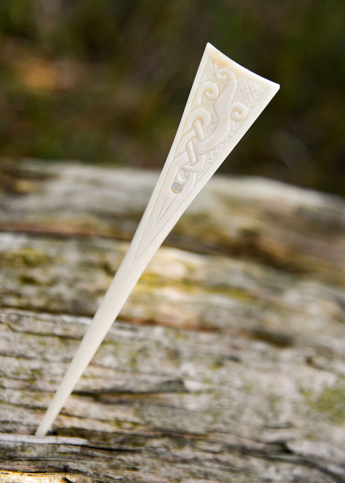 Horquilla vikinga de hueso Trondheim (16 cm.)