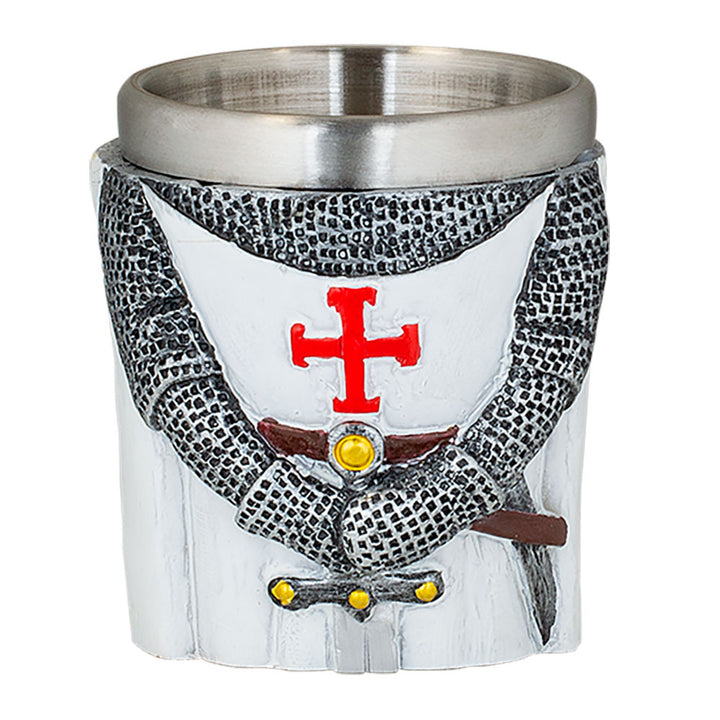 Vaso chupito caballero templario con espada (6,5 cm.)
