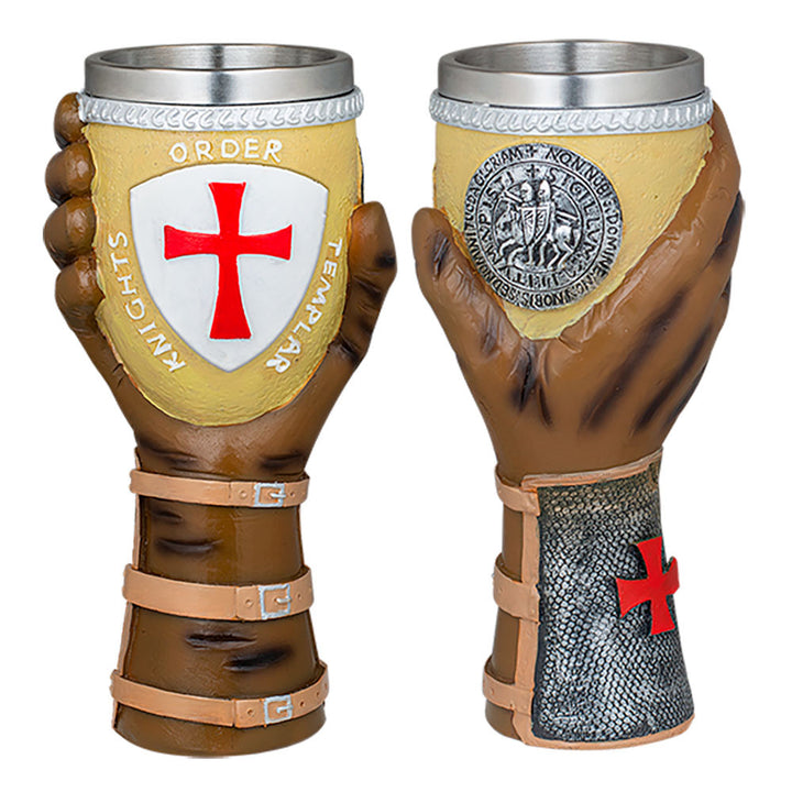 Copa con mano orden caballeros templarios (18 cm.)