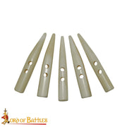 Set 5 botones hueso tallado para camisas vikingas