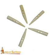 Set 5 botones hueso tallado para camisas vikingas