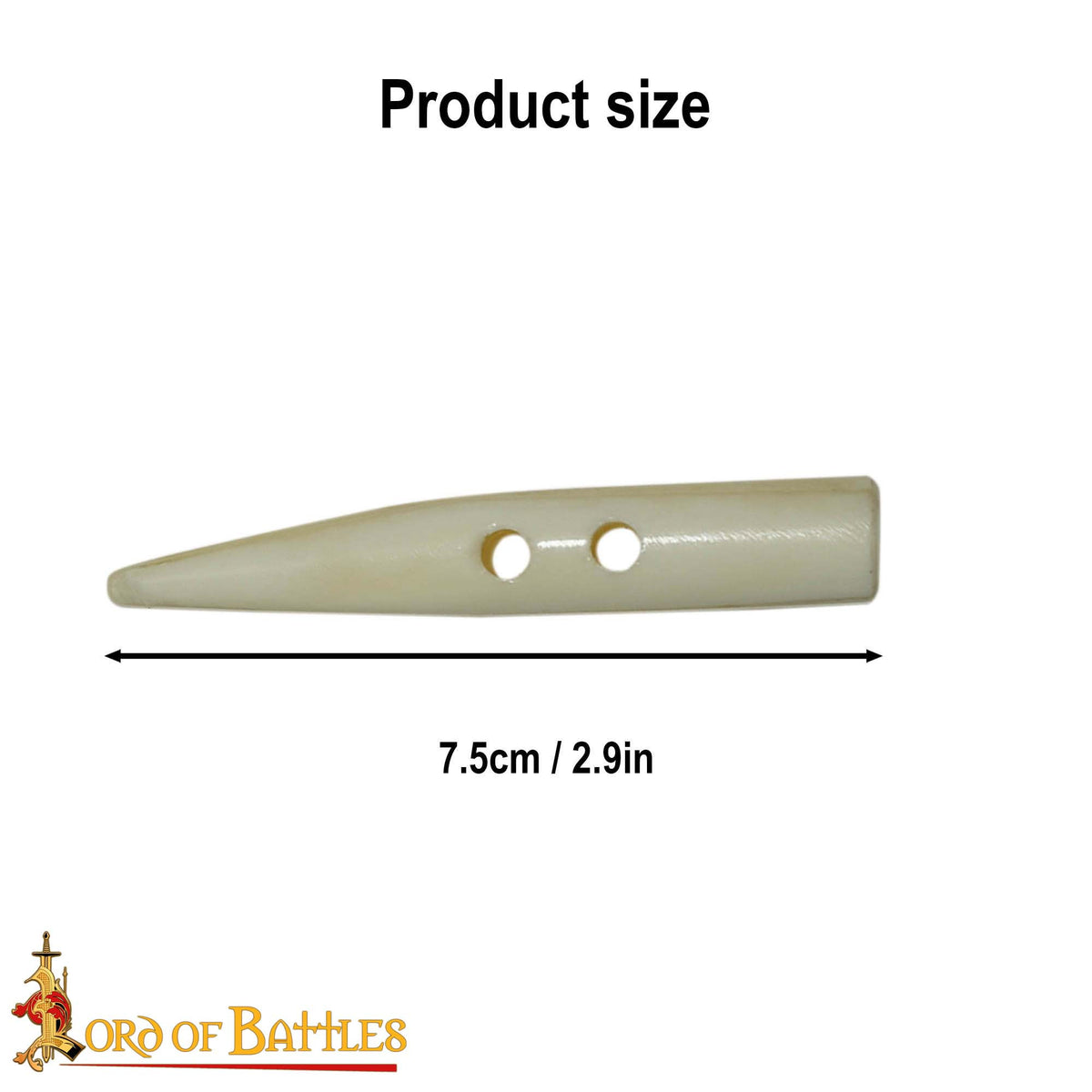 Set 5 botones hueso tallado para camisas vikingas