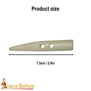 Set 5 botones hueso tallado para camisas vikingas