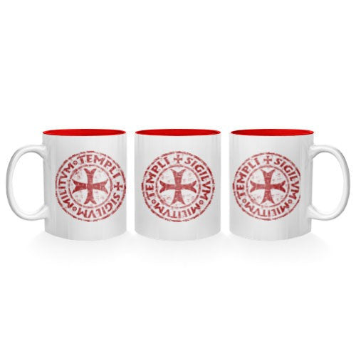 Pack Desayuno Templario: Taza + Posavasos Caballeros Templarios