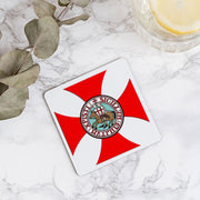 Pack Desayuno Templario: Taza + Posavasos Caballeros Templarios