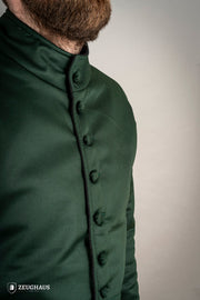 Jubón medieval algodón modelo Arming, color verde