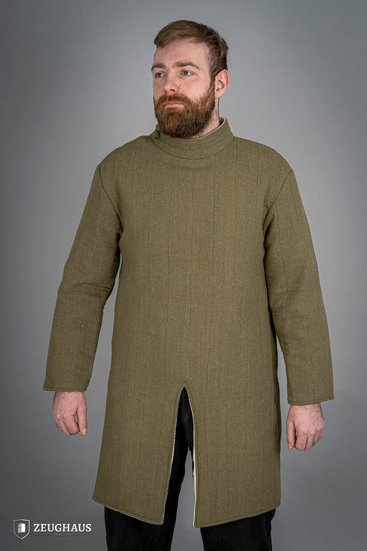 Gambesón medieval algodón de infantería, color verde