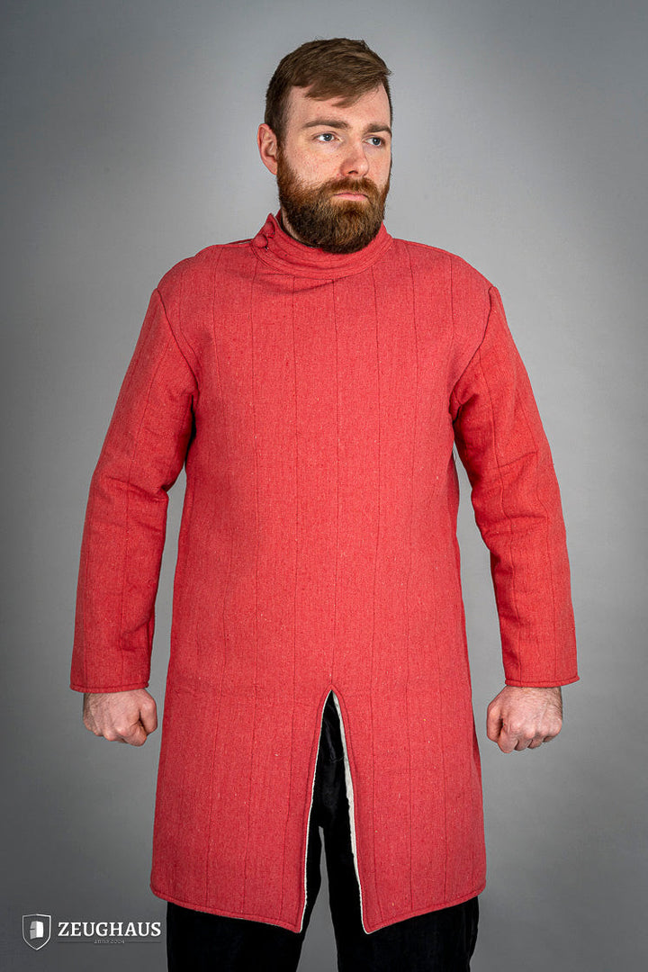 Gambesón medieval algodón de infantería, color rojo
