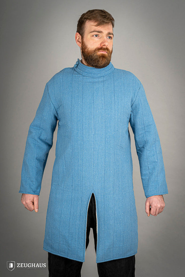 Gambesón medieval algodón de infantería, color azul