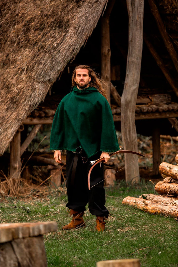 Gugel vikingo Egill, lana verde