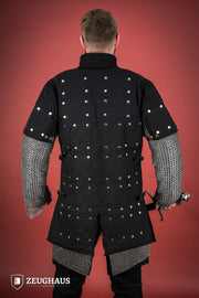 Brigantina medieval acero dulce, color negro
