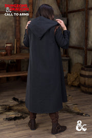 Abrigo medieval algodón modelo Ranger, negro