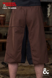 Pantalones medievales Bárbaros en algodón, color marrón-negro