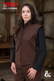 Chaleco medieval modelo Ranger, color marrón