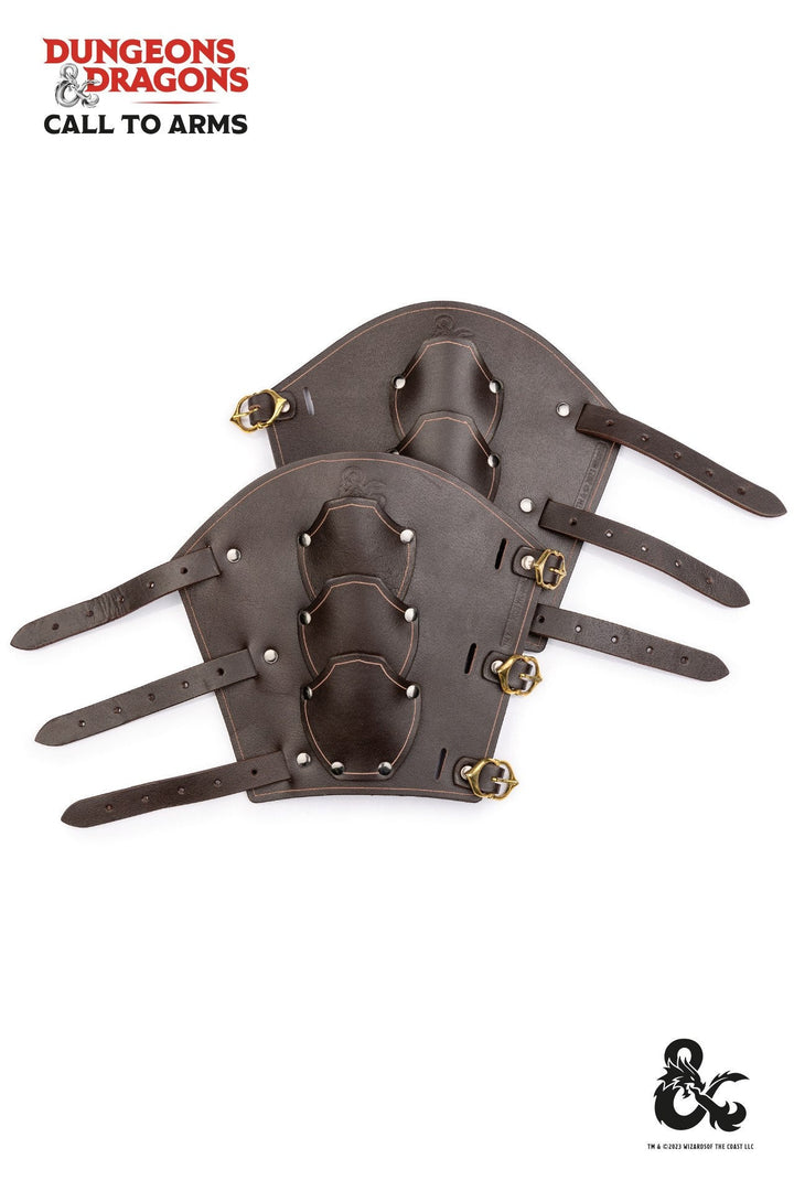 Brazalete medieval de luchador en cuero, color marrón
