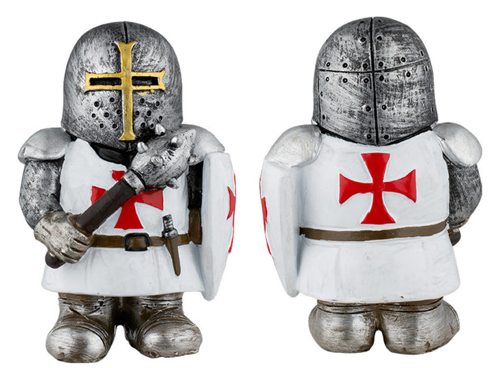 Figura de resina Templario con escudo y maza (10 cm.)