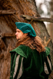 Parlota renacentista algodón verde, modelo Kurt