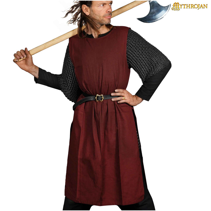 Tabardo medieval guerrero vikingo, marrón