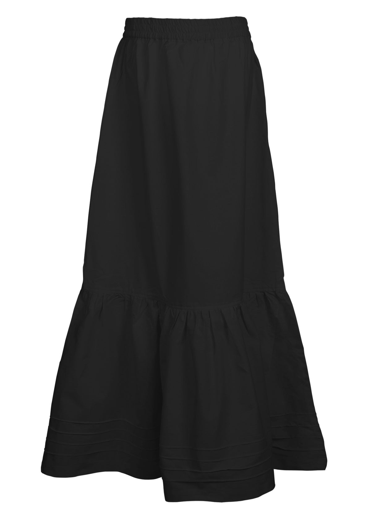 Falda medieval larga en algodón, color negro