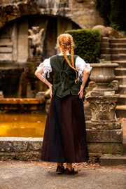 Chaleco medieval mujer modelo Selma, verde